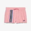 Shorts rose avec bandes décoratives