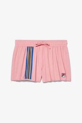 Shorts rose avec bandes décoratives