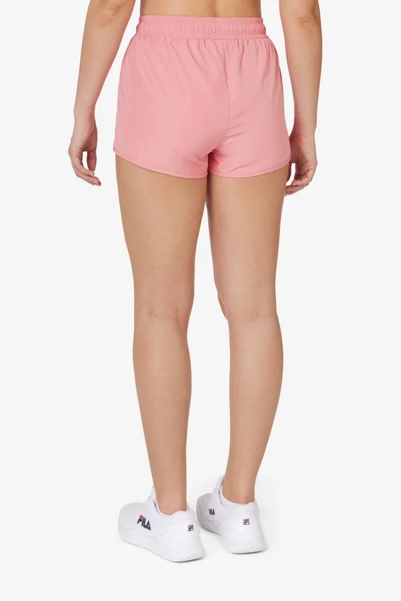 Shorts rose avec bandes décoratives