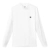 Série Athletics, coupe ajustée, col rond, t-shirt de sport à manches longues, blanc