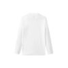 Série Athletics, coupe ajustée, col rond, t-shirt de sport à manches longues, blanc