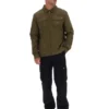 Surchemise zippée Kasa vert olive foncé