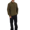 Surchemise zippée Kasa vert olive foncé