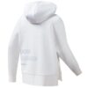 Sweat à capuche asymétrique Athletics Split Hem « Blanc Bleu »