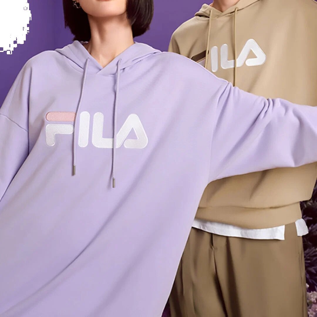 Sweat à capuche Classic Logo « Violet Blanc »