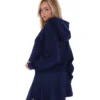 Sweat à capuche Fila Fiorella bleu marine avec fermeture éclair 1/4