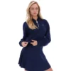 Sweat à capuche Fila Fiorella bleu marine avec fermeture éclair 1/4