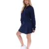 Sweat à capuche Fila Fiorella bleu marine avec fermeture éclair 1/4
