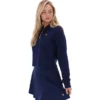 Sweat à capuche Fila Fiorella bleu marine avec fermeture éclair 1/4
