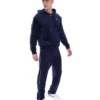 Sweat à capuche Fila Italo en velours bleu marine