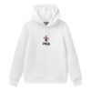 Sweat à capuche sportif à manches longues, blanc