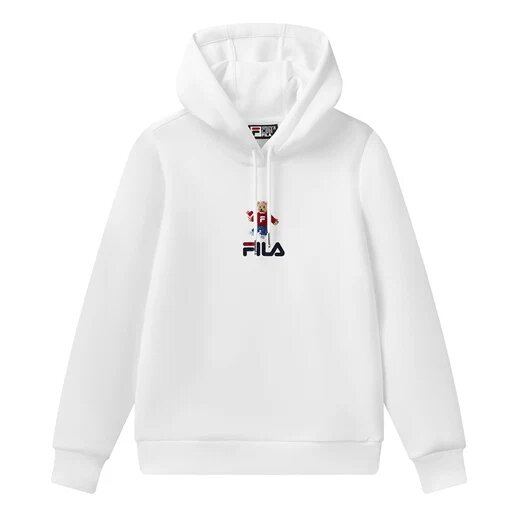 Sweat à capuche sportif à manches longues, blanc