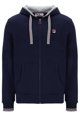 Sweat à capuche zippé Tenconi bleu marine de Fila