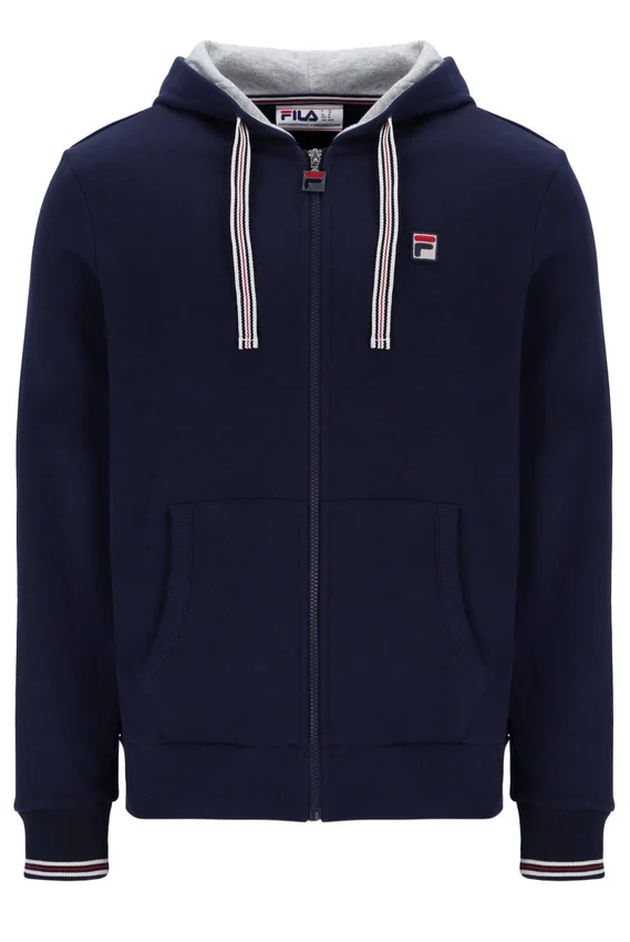 Sweat à capuche zippé Tenconi bleu marine de Fila