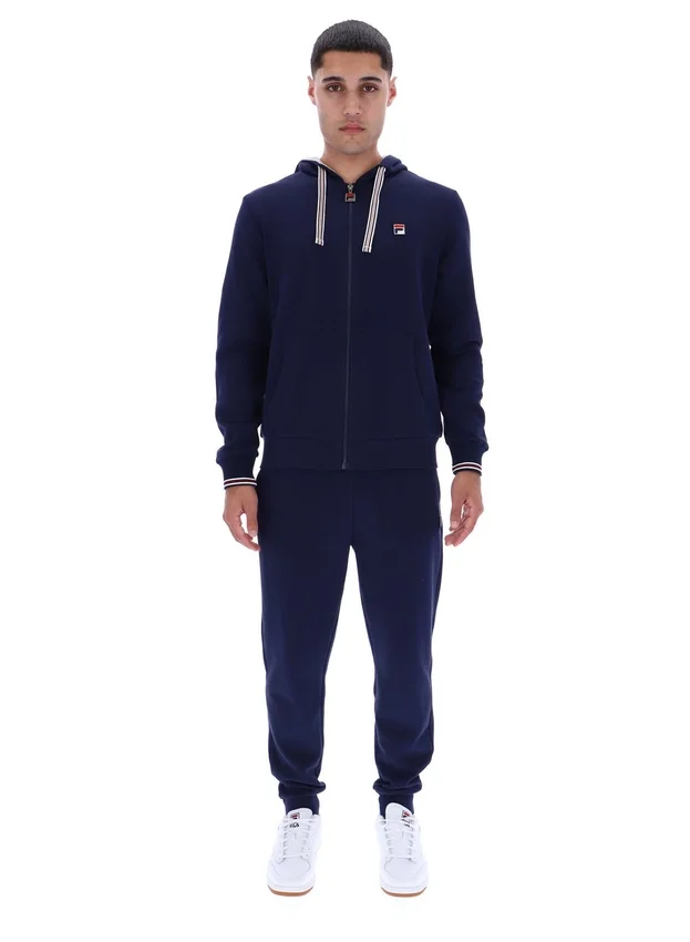 Sweat à capuche zippé Tenconi bleu marine de Fila