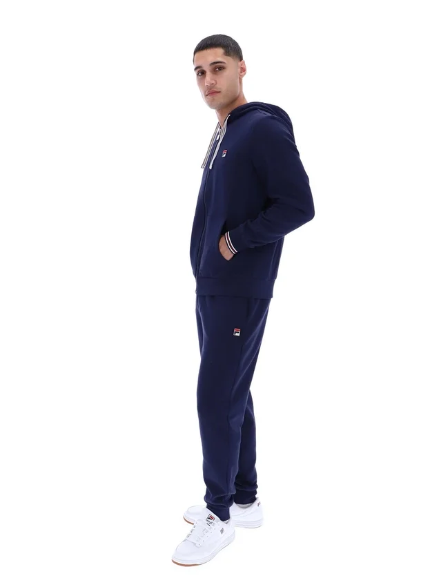 Sweat à capuche zippé Tenconi bleu marine de Fila