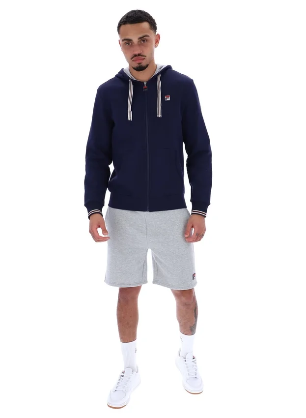 Sweat à capuche zippé Tenconi bleu marine de Fila