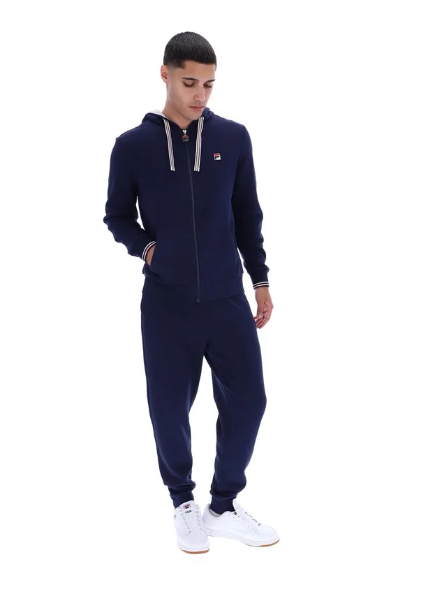 Sweat à capuche zippé Tenconi bleu marine de Fila