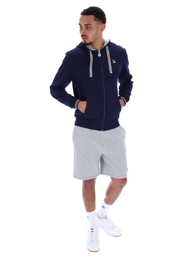 Sweat à capuche zippé Tenconi bleu marine de Fila