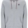 Sweat à capuche zippé Tenconi gris chiné