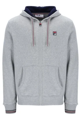Sweat à capuche zippé Tenconi gris chiné