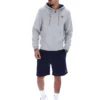 Sweat à capuche zippé Tenconi gris chiné