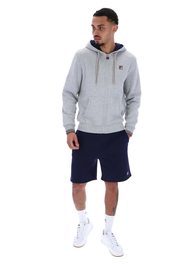 Sweat à capuche zippé Tenconi gris chiné
