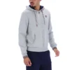 Sweat à capuche zippé Tenconi gris chiné