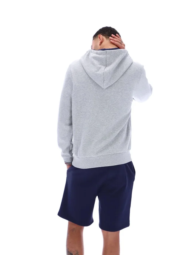 Sweat à capuche zippé Tenconi gris chiné