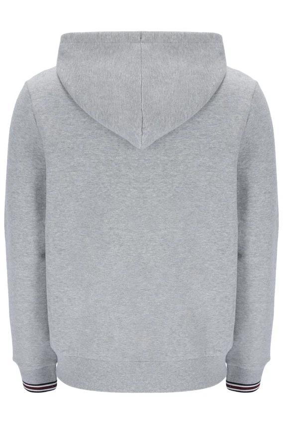 Sweat à capuche zippé Tenconi gris chiné