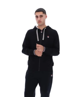 Sweat à capuche zippé Tenconi noir