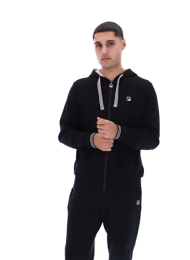 Sweat à capuche zippé Tenconi noir