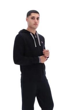 Sweat à capuche zippé Tenconi noir