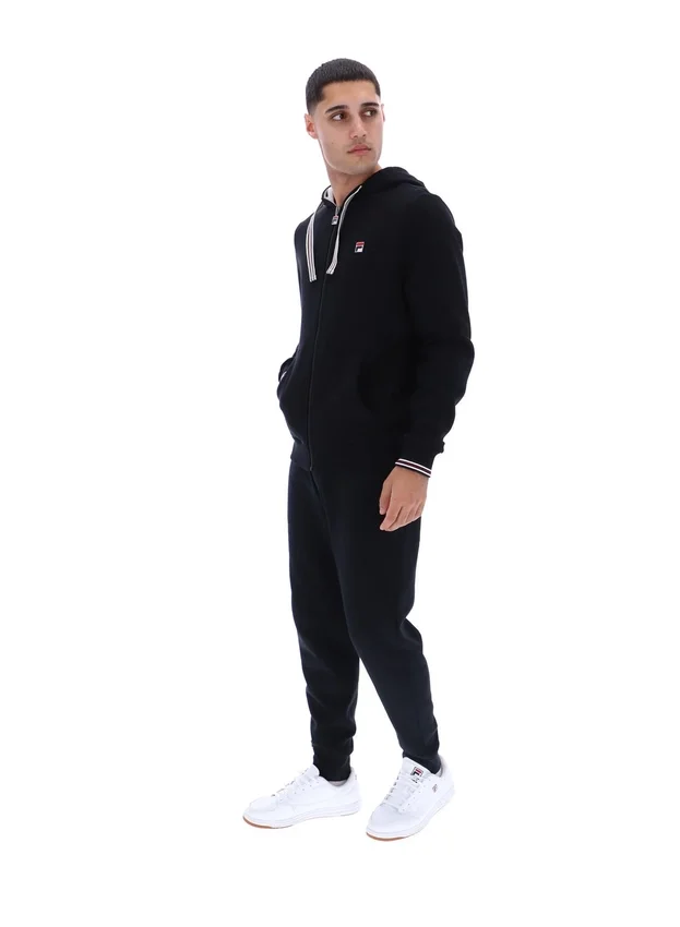 Sweat à capuche zippé Tenconi noir