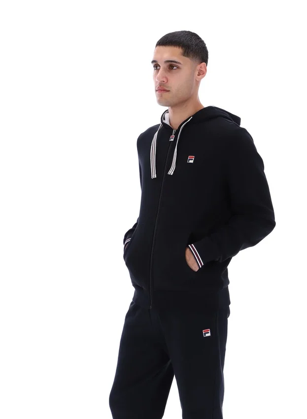 Sweat à capuche zippé Tenconi noir