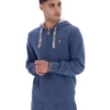 Sweat à capuche zippé Vintage Indigo Tenconi