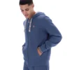 Sweat à capuche zippé Vintage Indigo Tenconi