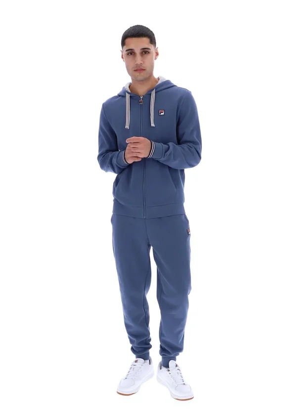 Sweat à capuche zippé Vintage Indigo Tenconi