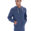 Sweat à capuche zippé Vintage Indigo Tenconi