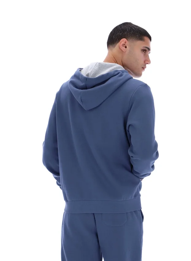 Sweat à capuche zippé Vintage Indigo Tenconi