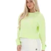 Sweat à col rond ample Jorie, couleur Shadow Lime