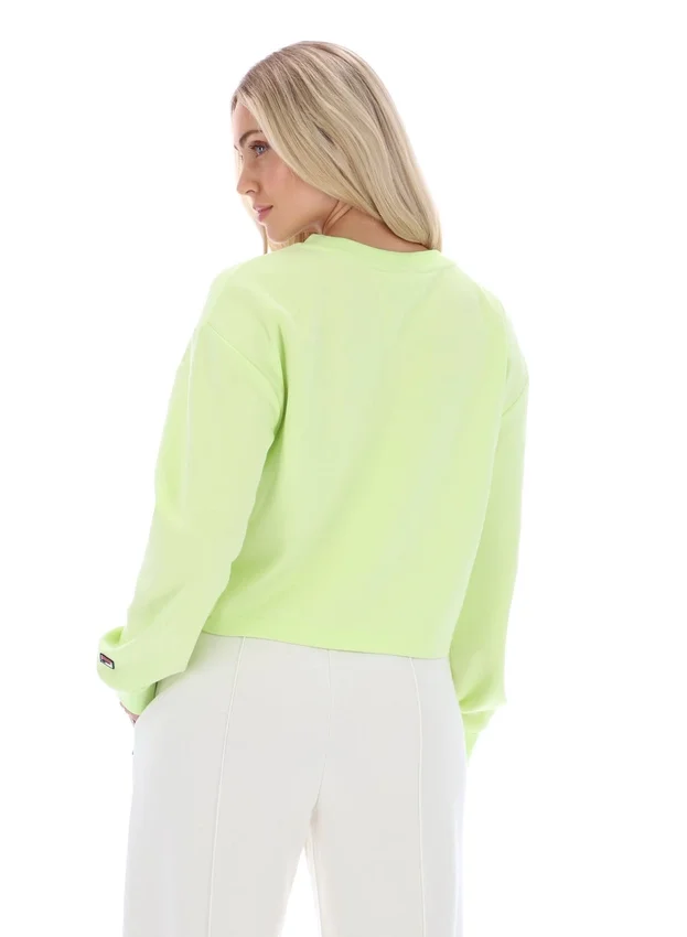 Sweat à col rond ample Jorie, couleur Shadow Lime
