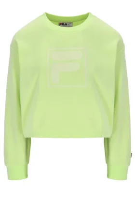 Sweat à col rond ample Jorie, couleur Shadow Lime