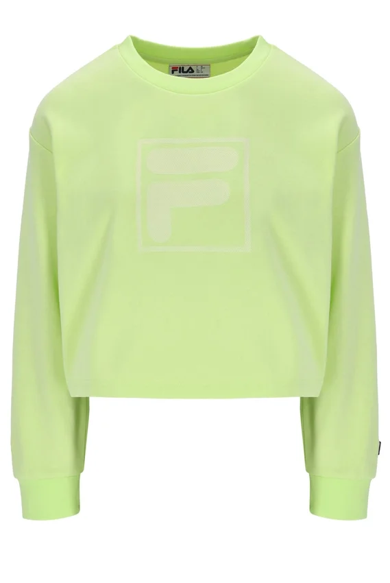 Sweat à col rond ample Jorie, couleur Shadow Lime