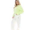 Sweat à col rond ample Jorie, couleur Shadow Lime