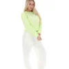 Sweat à col rond ample Jorie, couleur Shadow Lime