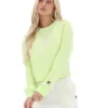 Sweat à col rond ample Jorie, couleur Shadow Lime