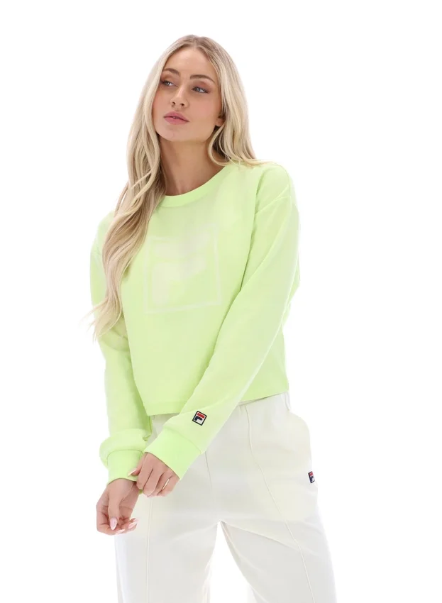 Sweat à col rond ample Jorie, couleur Shadow Lime