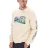 Sweat à col rond Len Graphic blanc