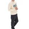 Sweat à col rond Len Graphic blanc